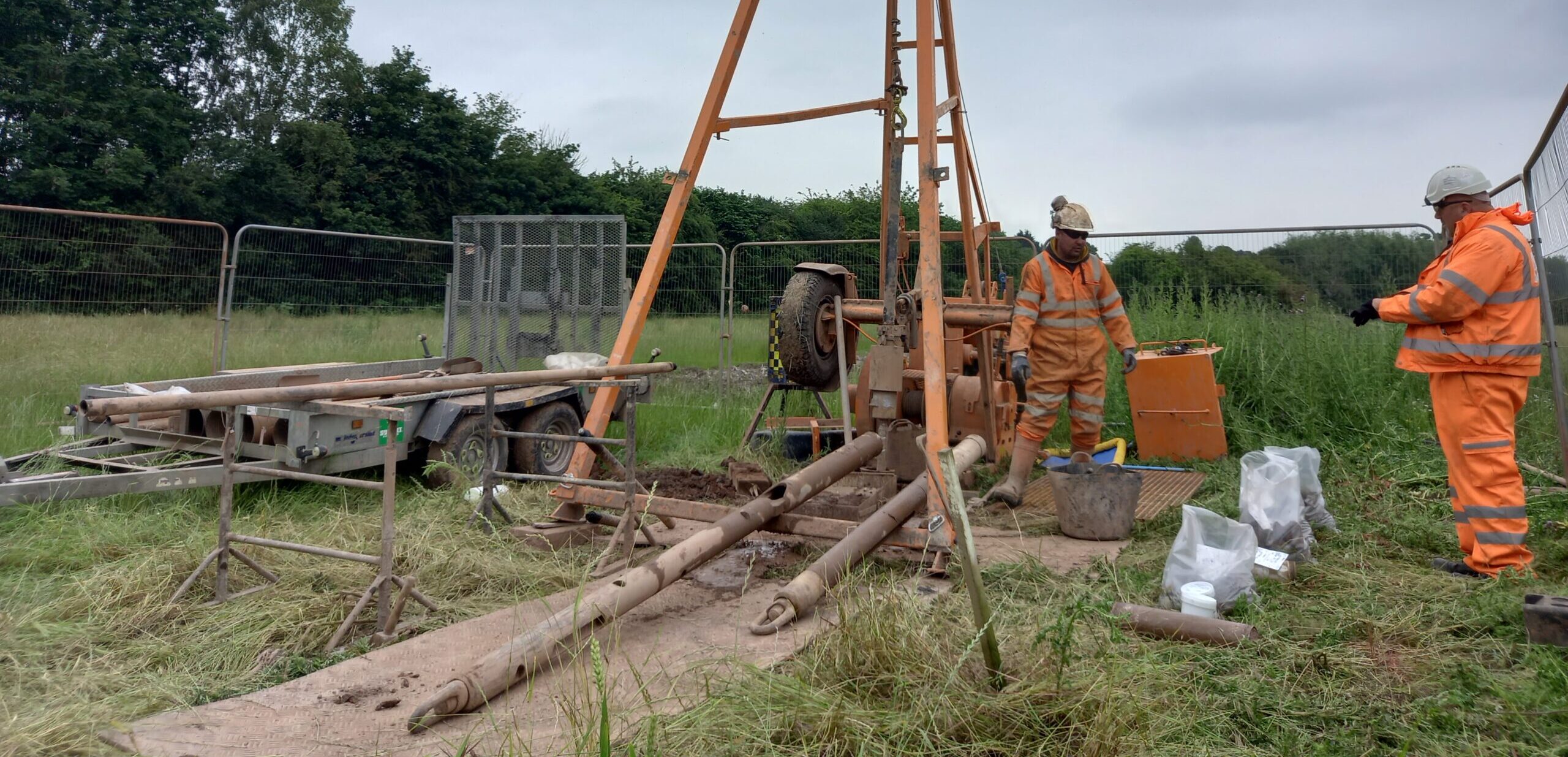 Ground Investigation being undertaken by Strata Geotechnics, Van Elle